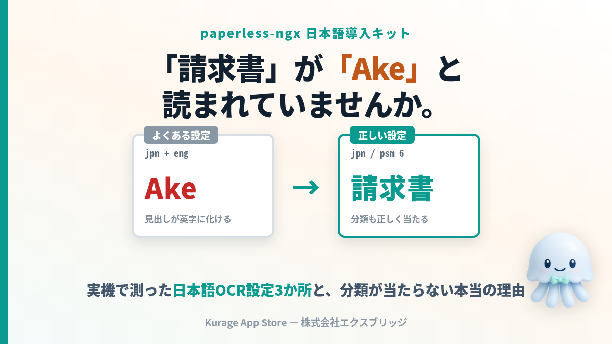 日本語の書類をpaperless-ngxで貯める（日本語導入・運用キット）